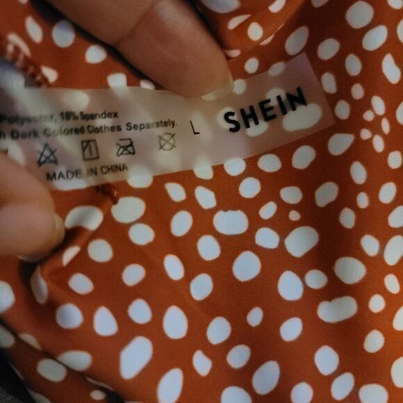 Brown Polka Dot Bandeau Bikini Top - Picture 3 of 3